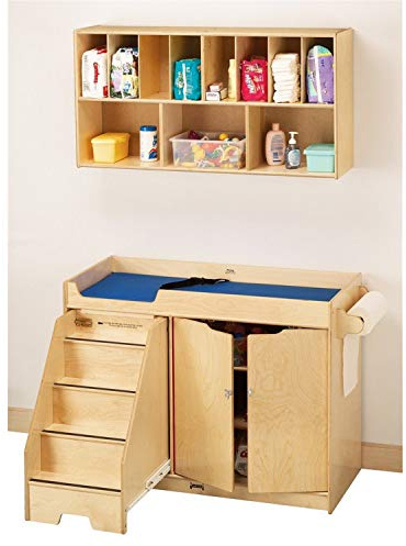 Jonti-Craft 5135JC Baby Changing Table with Stairs Combo, Left - Diaper Changing Station