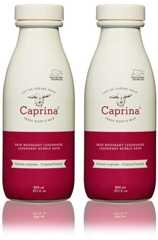 Caprina by Canus Fresh Goats Foaming Milk Body Bath, Original 27.1 oz (2)