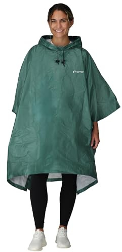 FROGG TOGGS Men's Ultra-lite2 Waterproof Breathable Poncho raincoats, Dark Green, One Size UK