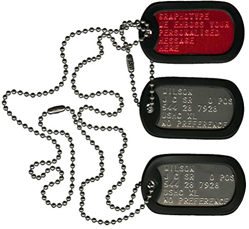 Graphotype™ US Army Medic Alert Triple Tag Set: exklusiv erhältlich von armydogtags