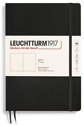 LEUCHTTURM1917 349295 Notizbuch, Softcover, 123 nummerierte Seiten, Schwarz, Composition (B5)