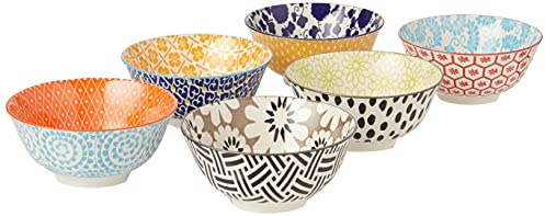 Certified International Porcelain Chelsea 6.25Bowls, Set of 6,Multicolored