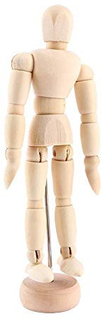 Broco Educazione artistica legno figura maschile Manichino manichino di legno mobile Girl Crafts di visualizzazione 8inch