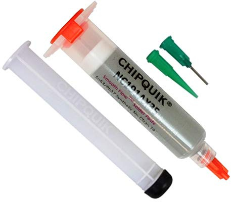 Chip Quik NC191AX35 Smooth Flow Leaded Solder Paste Sn63/Pb37 T4 35g Syringe