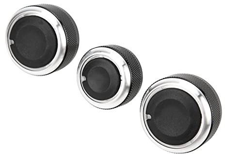 Klimaanlage Schaltknauf Ersatzknöpfe Klimaanlage Schalterknopf Steuerknauf Ersatz 3PCS Auto Klimaanlage Schaltknauf Heizung Ersatz für vor 2011 Modelle