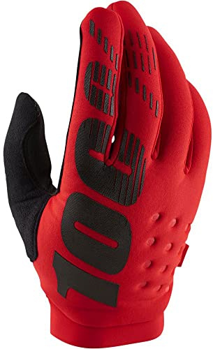 100% Guantes Brisker Gloves XL Guantes, Unisex Adulto, Red (Rojo)