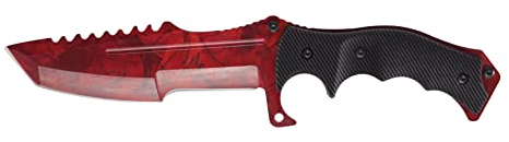 CSGO Huntsman Knife - Red Ruby - Trainer CSGO Knife Skin Counter-Strike Trainingsmesser Übungsmesser Jagdmesser - Bundle - Ariknives