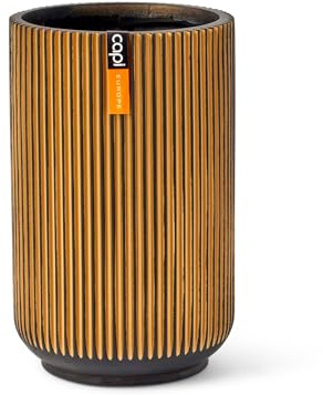 Capi Europe - Vase Haut Groove - 22x32 - Or - Ouverture Ø22 - Pot intérieur et extérieur - BGVGB435