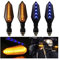 CGEAMDY 4 Pezzi Frecce LED Moto, Indicatore di Direzione Per Moto, Indicatori Lampeggiatori per Moto, Ambra Luce Duale Colore 12V Impermeabile Universale Per Moto Scooter Quad Cruiser Off Road
