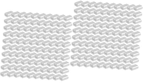 iplusmile 200 Stk 8-förmige Aluminiumhülse Crimphülse Aus Aluminium Drahtseilbeschläge Kabel Aus Metalldraht Drahtseilhülsen Kabelschuh Aus Aluminium Kabelmuffen Halsband Rostfreier Stahl