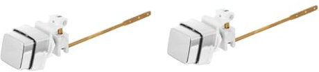 jojofuny Copper Side Mount Toilet Flush Lever Button Set Square Design Replacement for Bathroom Toilet Tank Easy Use and Durable