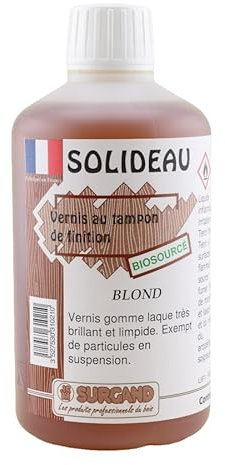 VERNIS SOLIDEAU / VERNIS TAMPON GOMME LAQUE BRILLANT (500 ML)