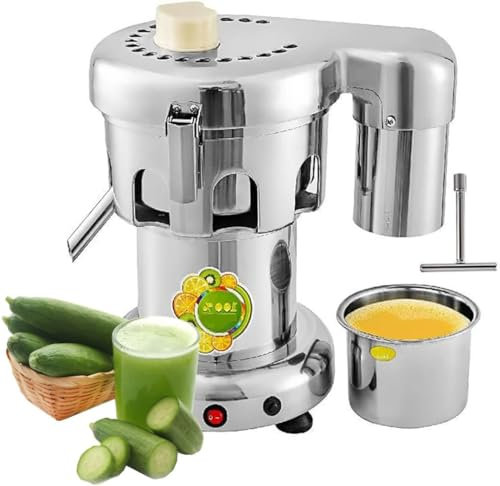 Exprimidor de cítricos comercial, extractor centrífugo resistente con gran canal de alimentación para zumos de alto volumen en tiendas de jugos, restaurantes y hoteles