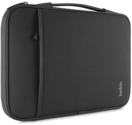 Belkin Slim Protective Sleeve with Carry Handle and Zipped Storage for Chromebooks, Netbooks and Laptops Upto 13 inch - Black