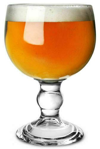 Chabrias Ltd Weiss Beer Goblet 18oz / 510ml | 51cl Stemmed Beer Glass – Belgian Ale Goblet, Crystal-Clear Libbey Style Glassware for Desserts, Cocktails & Barware