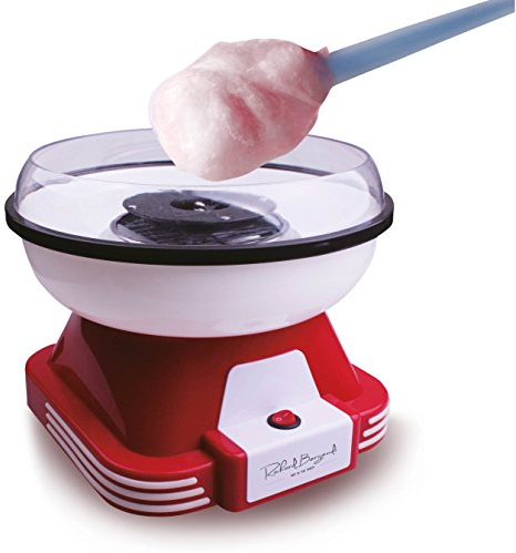 Richard Bergendi - Máquina para barba de papá | Retro Cotton Candy Aparato para casa | Uso de azúcar normal o caramelos duros sin azúcar | 500 W rojo