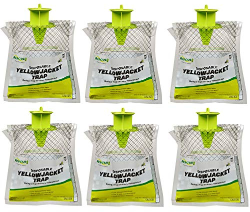 RESCUE! Disposable Summer Yellowjacket Trap - Central & Eastern Formula - 6 Traps