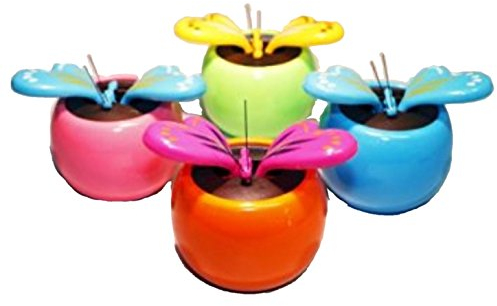 HAAC 2er Set Solar Wackelblume Blume Motiv Schmetterling Frühling