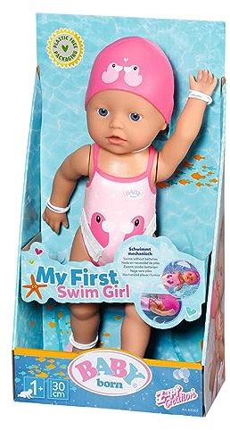 BABY born My First Swim Girl 30 cm Bath Doll, Movable Arms and Legs, Floats Through Water, Waterproof and Can Be Used Without Batteries