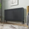 NRG 600x1190mm Anthracite Cast Iron Radiator 4 Column Perfect for Bathrooms, Kitchen, Living Room