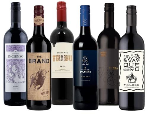 Malbec Red Wine Gift Set – 6 Bottle Selection | Perfect Wine Gift for Him or Her | Malbec Wine Mixed Case