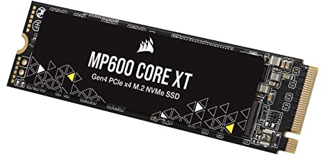Corsair MP600 CORE XT 4TB PCIe Gen4 x4 NVMe M.2 SSD – High-Density QLC NAND – M.2 2280 – DirectStorage Compatible - Up to 5,000MB/sec – Great for PCIe 4.0 Notebooks and Desktops – Black