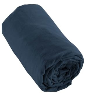 AltoBuy Hedda - Drap Housse 90x190cm Flanelle de Coton Coloris Nuit