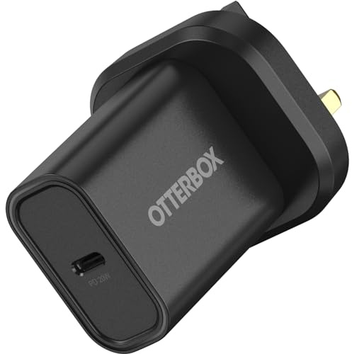 OtterBox Standard UK 20W USB-C PD Wall Charger, Fast Charger for Smartphone and Tablet, Drop Tested, Ultra Durable, Black