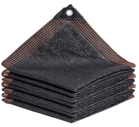 AuMarndi Shading Net for Plants Shade Cloth Garden Uv Protection Breathable Mesh Shade Sail, Shade Netting Outdoor Mesh for Greenhouses, Courtyards and Flowers Plants,black-4x7m