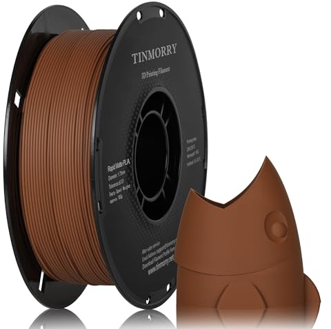 Matte PLA Filament 1.75mm, TINMORRY PLA 3D Druck Filament, Kompatibel mit Bambu Lab FDM 3D Drucker, 1 KG 1 Spule, Braun