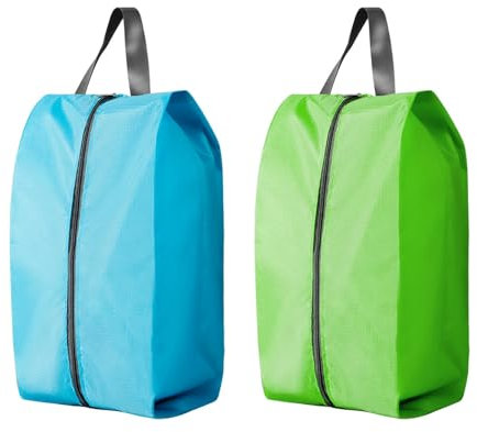 Qaixwuyi 2 Stück Sehr Großer Schuhbeutel zur Aufbewahrung Reiseschuh Organisator Staubdichte Schuhtasche Schuhsack mit Kapazität für Aufbewahrung Hause auf Reisen Blaue Grüne