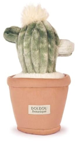 DOUDOU ET COMPAGNIE - 1 Peluche Plante Cactus - 25 Cm - Collection Botanique - Plante Décorative en Tissu Doux & Velouté - Objet Déco Original - Idée Cadeau Nature pour Enfants & Adultes - SP4346