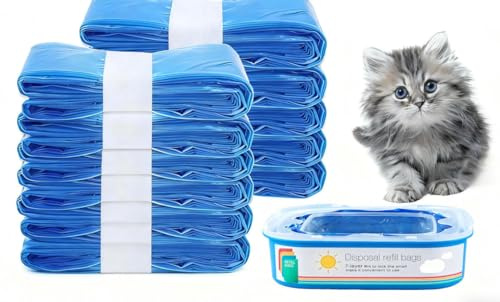Refill Bags for Cat Litter, Pack of 12 for Litter Locker Refill Cassettes, Nappy Bucket, Refill Film, Cat Bucket for Cat Litter Disposal Bucket