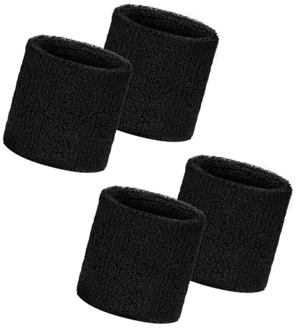 Flintronic Armbandsset, sport svettband män kvinnor, svettarmband svettband, mjuka tjocka för basket gym gymnastik tennis fotboll