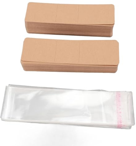 OVAQUIXI Bokmärkesväska, Skärmkort Av Kraftpapper med Genomskinliga Självhäftande Påsar, Perfekt för Gör-det-själv-hantverk och Skolprojekt
