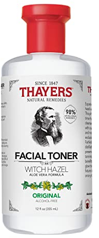 Thayers Mildes Hamamelis Gesichtswasser mit Bio Aloe Vera – strahlkraft & verengt poren - ohne tiergrausamkeit - ohne alkohol - vegan - 98 % natürliche inhaltsstoffe - dermatologisch getestet - 355 ml