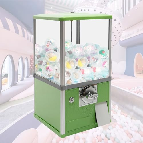 Godisautomat Liten Varuautomat Myntstyrd Gumball-Automat Rymmer Cirka 800-1000 Mynt, 200 Vända ägg (4,3 Cm) Eller 150 Vända ägg (4,8 Cm),Green
