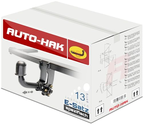 AUTO-HAK Anhängerkupplung abnehmbar für Audi A6 C7 4G Avant 10.2014-05.2018 + 13-polig fahrzeugspezifischer Elektrosatz