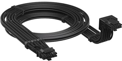 Corsair 90° 12V-2x6 Câble d'alimentation GPU - pour Les Cartes Graphiques NVIDIA GeForce RTX, Connexion Facile, Ultra-Flexible, Protection Thermique - Style B