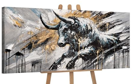 YS -Arte Animales modernos Cuadros Acrílico Pinturas sobre Lienzo Pintado a Mano Mural Sala de Estar Moderna Decoración del Hogar Cuadros Oficina Arte Real 115x50 cm