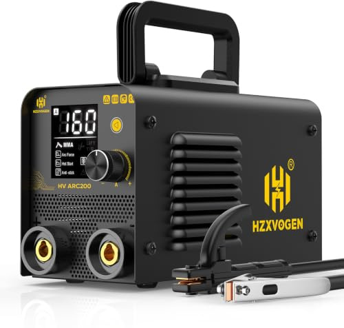 H HZXVOGEN 200A 240V Stick Welder, 2-in-1 ARC/Lift TIG Inverter | Portable DC Design, LED Display, Hot Start, Arc Force, Anti-Stick, Ideal for DIY Home Repair