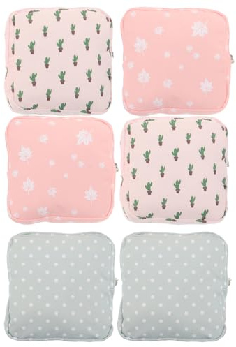 LABRIMP 6 Piezas Bolsa Período Menstrual Bolsa Portátil para Guardar Compresas Higiénicas para Uso Escolar y Viajes Incluye Unidades