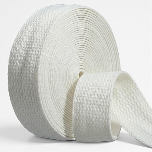 ADLABLD Nastro in cotone sbieco da 5 m, larghezza nastro di cotone, per cucito, 25 mm, per fai da te, nastro in tessuto bianco, per cucito, sartoria, modifiche, fai da te