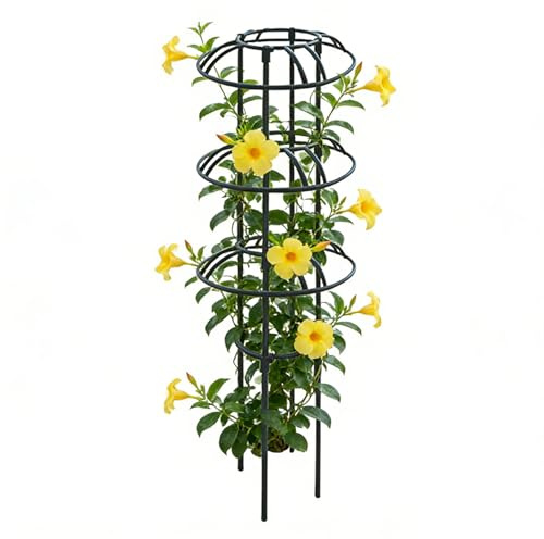 Enrejado de Jardín,Resistente a la Herrumbre y de Gran Resistencia | Soporte para Plantas Obelisco para Rosas,para Interiores, Exteriores, Invernaderos, Jazmines, Frutas, Verduras y Enredaderas