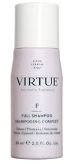 Virtue Full Volumising Shampoo | Sulfate-Free Cleanser | Thickens Fine Hair | Safe for All Hair Types | Colour Safe | 60 ml