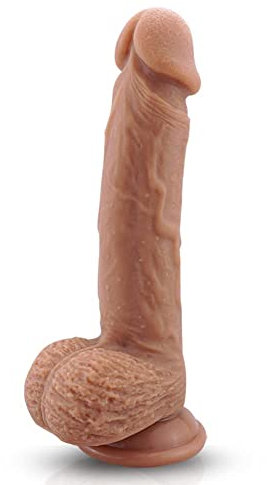 sex spielzeug für die frau - 22cm Zwei-Layer-Silikon Penis anal dildo Realistischer dildo mit sauger sex spielzeug beide für die damen herren