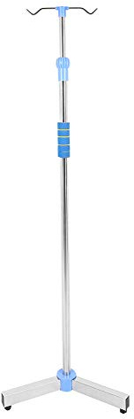 Cuque IV Stand, Stainless Steel Adjustable IV Pole Stand with 2 Hooks Multi IV Bag Stand Drip Stand Infusion Stand Light Weight Durable for Elderly Home Care,Hospital and Clinic