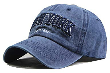 CheChury Retro Vintage Basecap New York Unisex Baumwolle Kappe Distressed Washed Verstellbar Outdoor Freizeit Hut Stickerei Cap Herren Baseballkappe Frauen