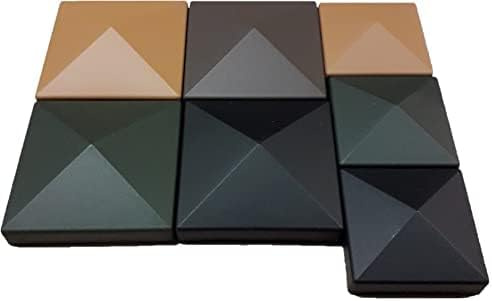 Cyclaire Fence Post Cap, Pack of 6 Neat Toppers for Fence Posts that Help Stop Water Soaking into the Wood and prolong the Life of Your Fence (4 Fence Post, Light Brown)