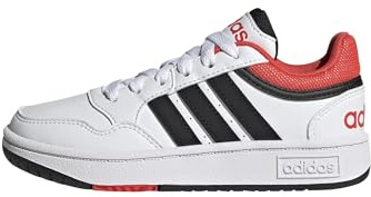 adidas Unisex niños Hoops Shoes, Cloud white/core black/bright red, 36 2/3 EU